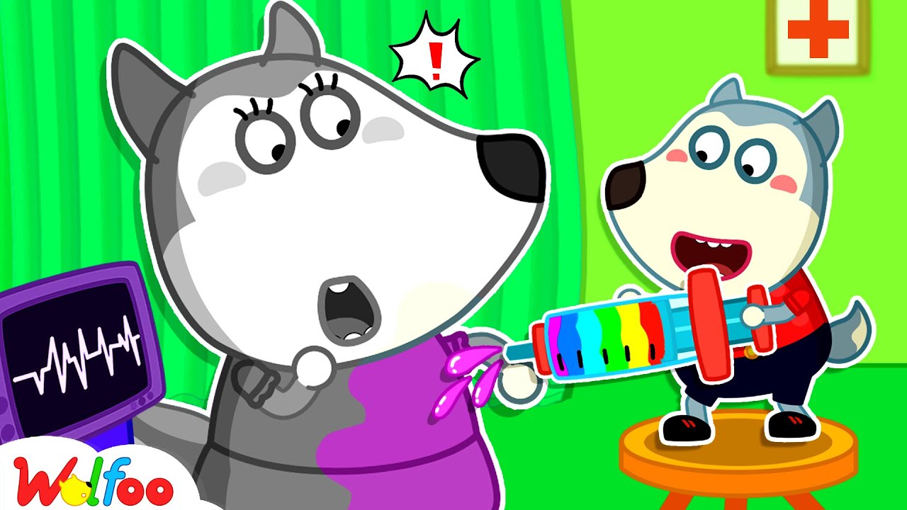 Mommy! Time for a Shot!   Wolfoo Find Mommy's Color and Learn Colors for Kids  @wolfoofamilyofficial