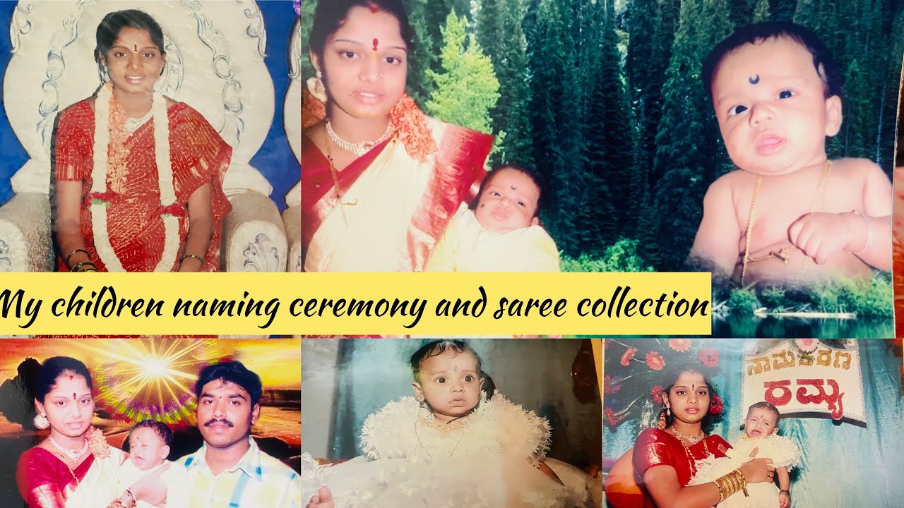 My  Children’s Naming Ceremony Photos And Saree Collection 🧿🥰