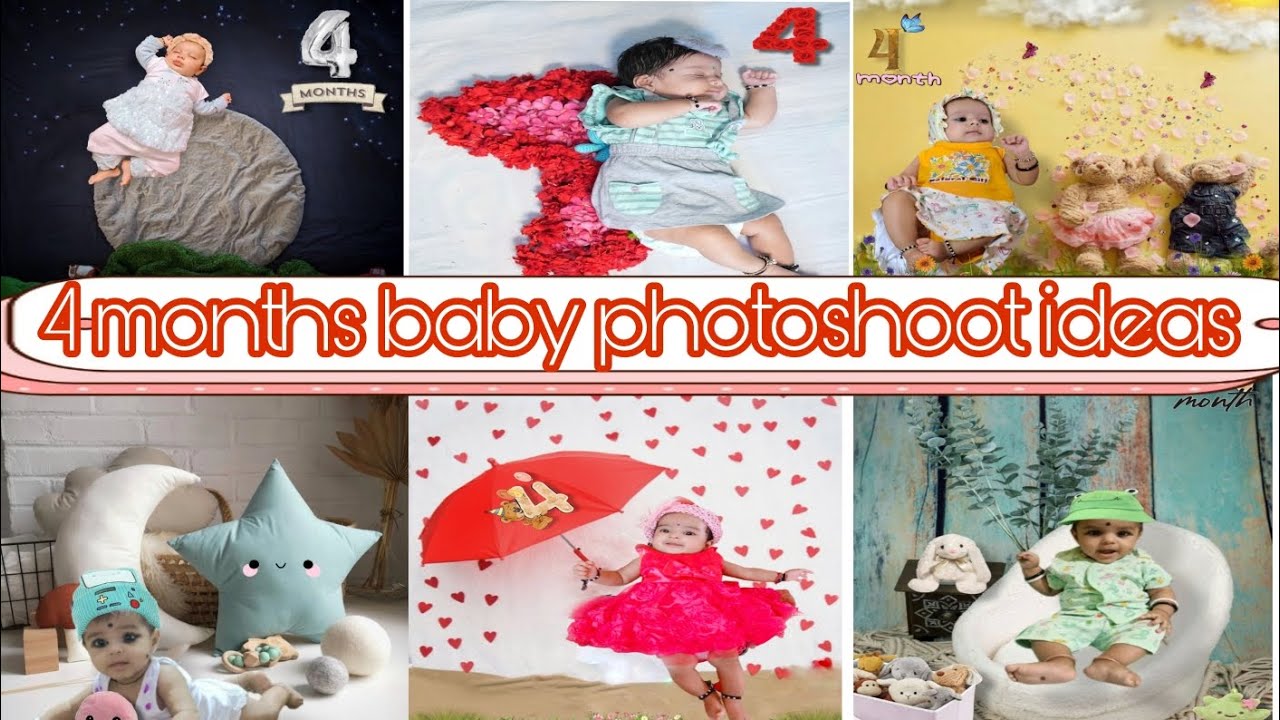 4 month baby photoshoot ideas at home । baby photoshoot at home । diy baby photoshoot ideas at home