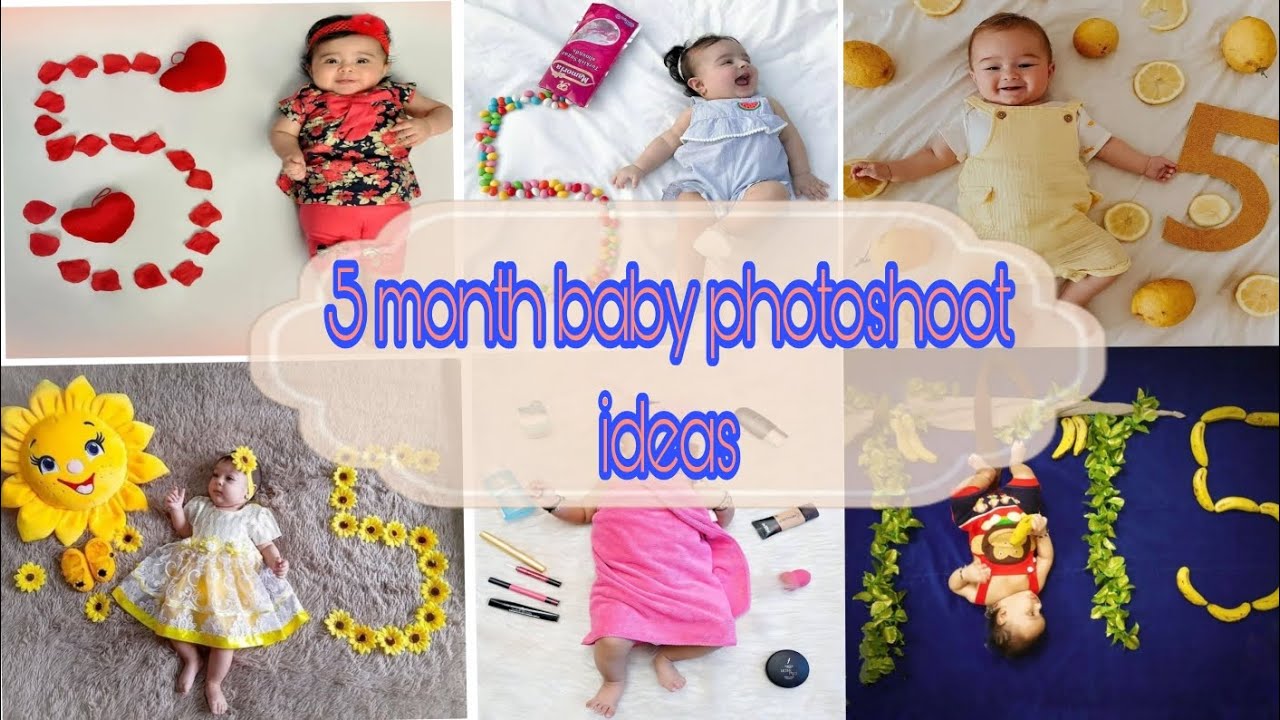 5 month baby photoshoot ideas at home । baby photoshoot at home । diy baby photoshoot ideas at home
