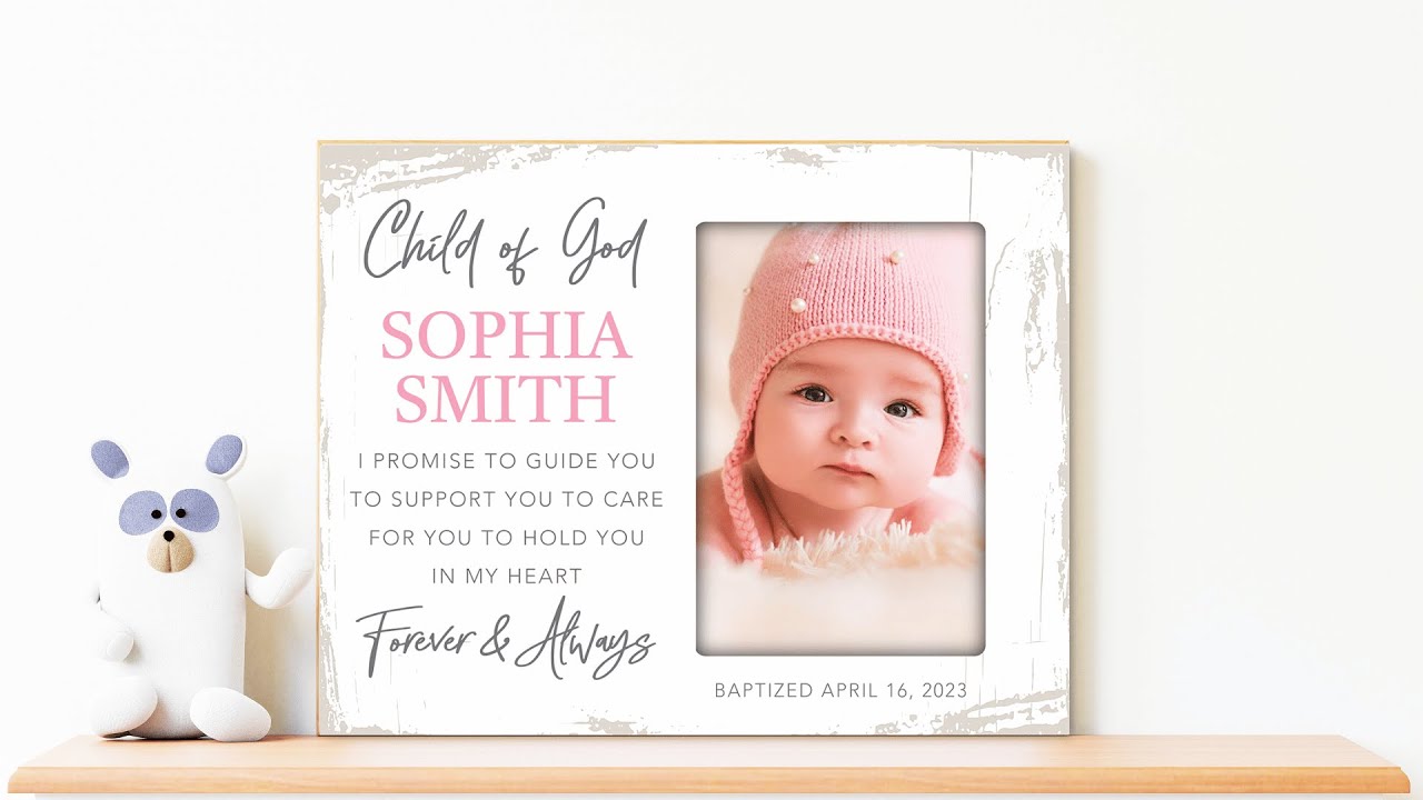 CUTE Nursery Decor Baptism Photo Frames – Child of God