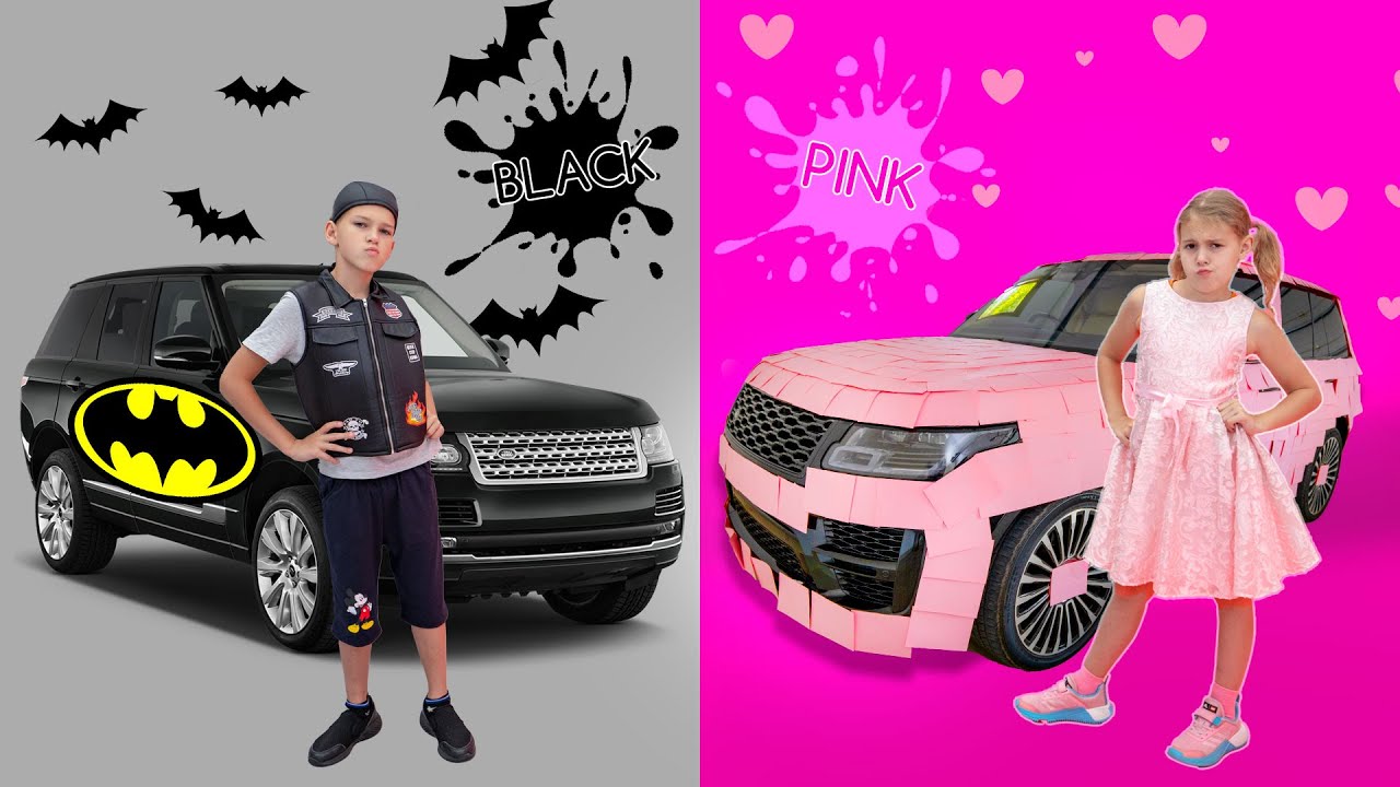 Five Kids play Pink vs. Black Challenge with Baby Alex and other videos