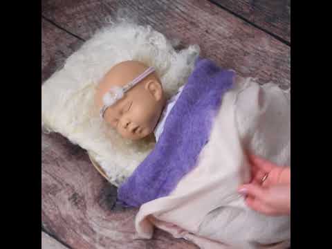 Lavender Felted Set Newborn Photography, Ababa Baby Props Demo video16
