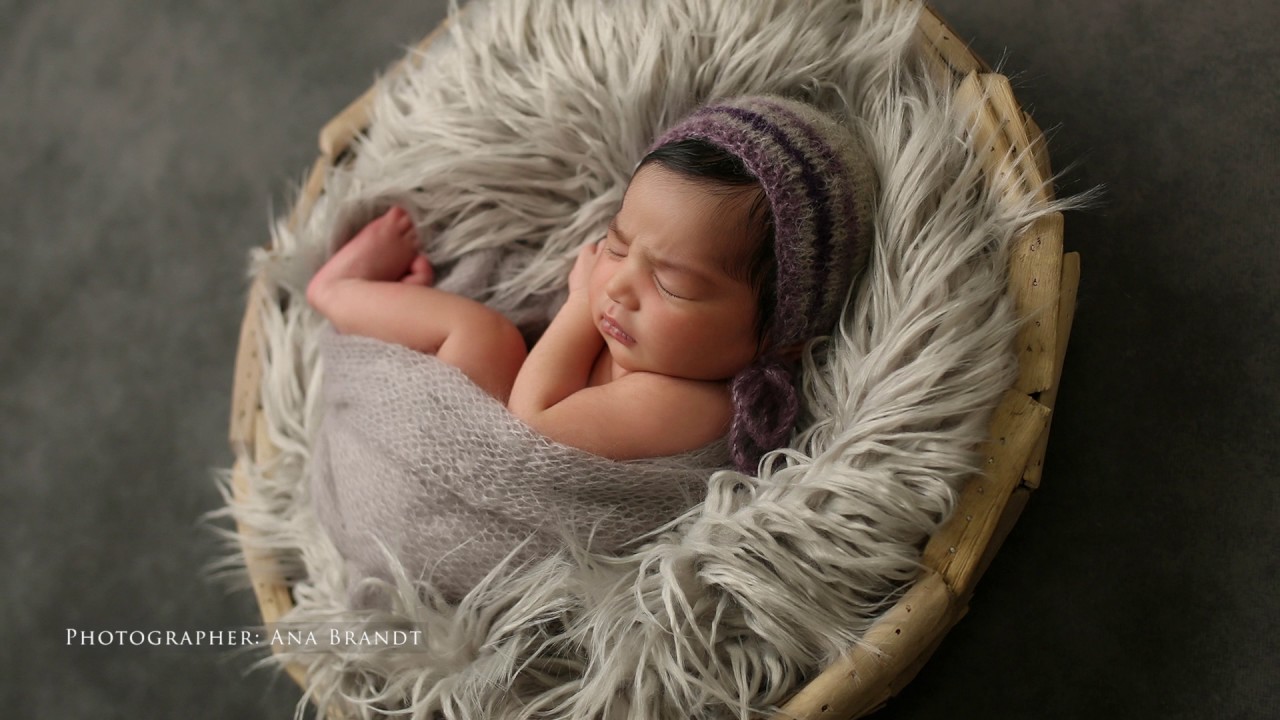 Newborn Baby Photoshoot in Studio by Ana Brandt (Music by Evan Brandt)