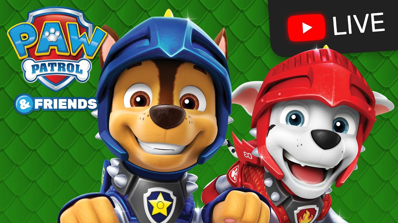 🔴 PAW Patrol Knights and Dragons Rescue Episodes and More! – Cartoons for Kids Live Stream