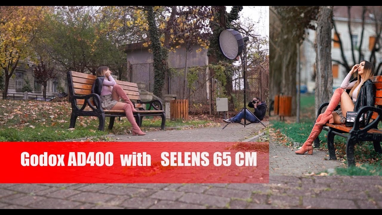 Portrait Photography SELENS 65 cm collapsible beauty dish  with Godox AD400 pro