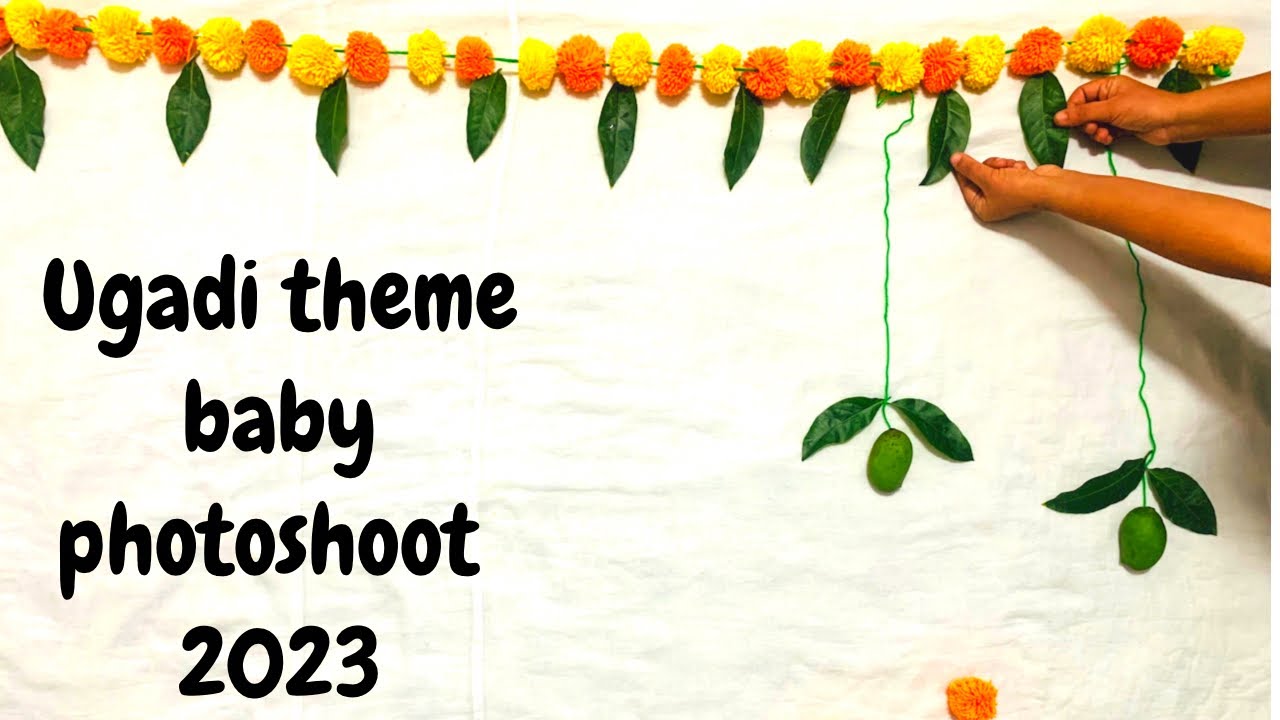 Ugadi theme baby photo shoot ideas|Ugadi theme baby photography ideas at home|baby photoshoot 2023