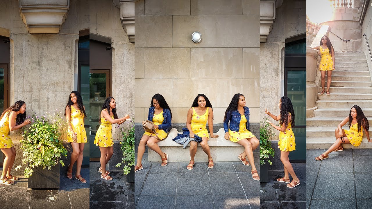 4 CREATIVE PANORAMA Portrait Photo 📷 TRICK IDEAS WITH CELL PHONE – Natural Light Easy Props & Poses