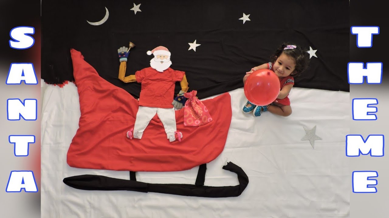 Santa on Sleigh theme || Christmas theme || Baby theme photoshoot ideas at home || DIY