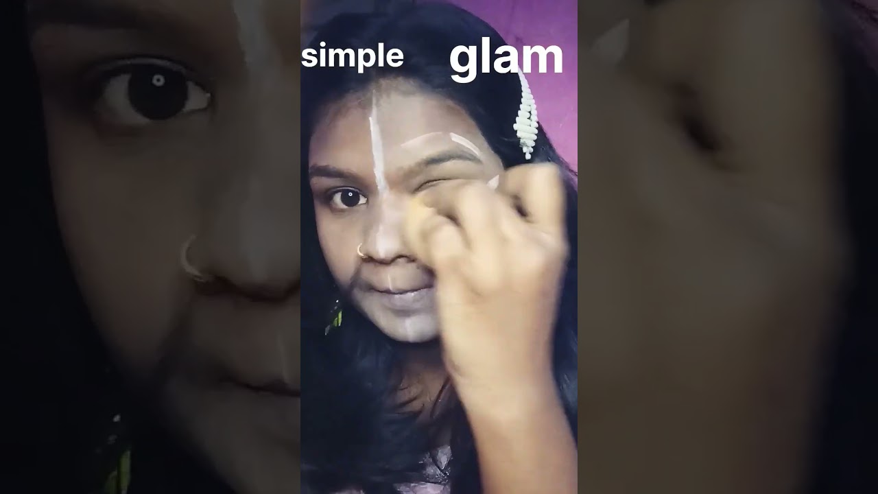 Simple OR Glam look || with dilbara 🤣 #makeup #viral #makeuptutorial