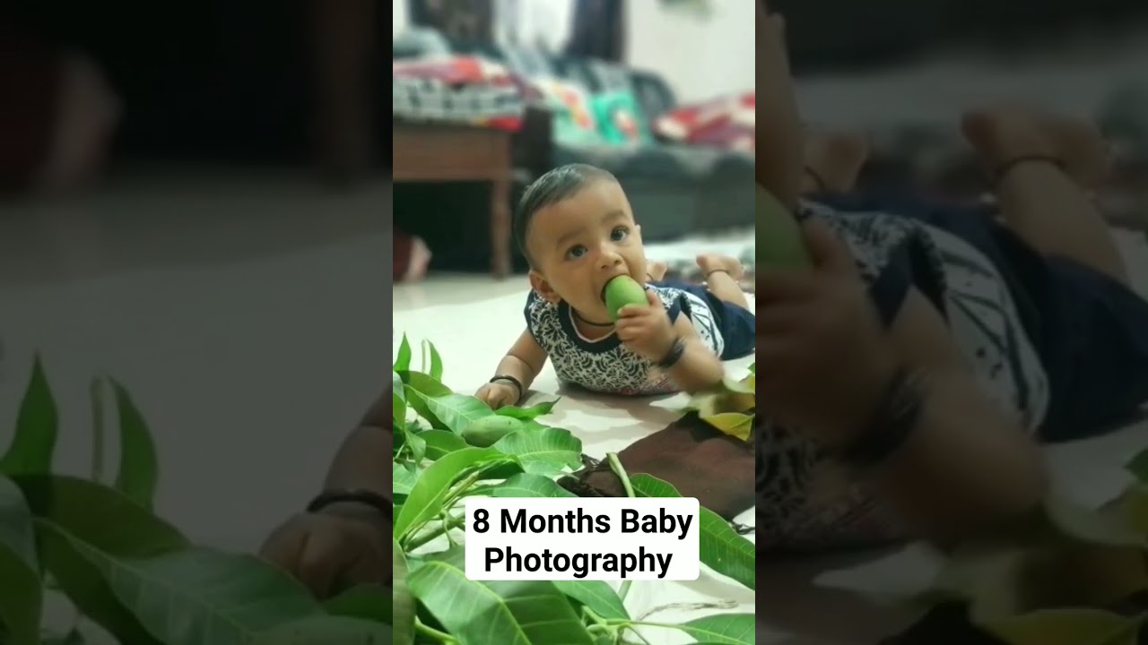 8 Months Baby Photography #baby #monthlyphotoshoot #photography #mango #shorts