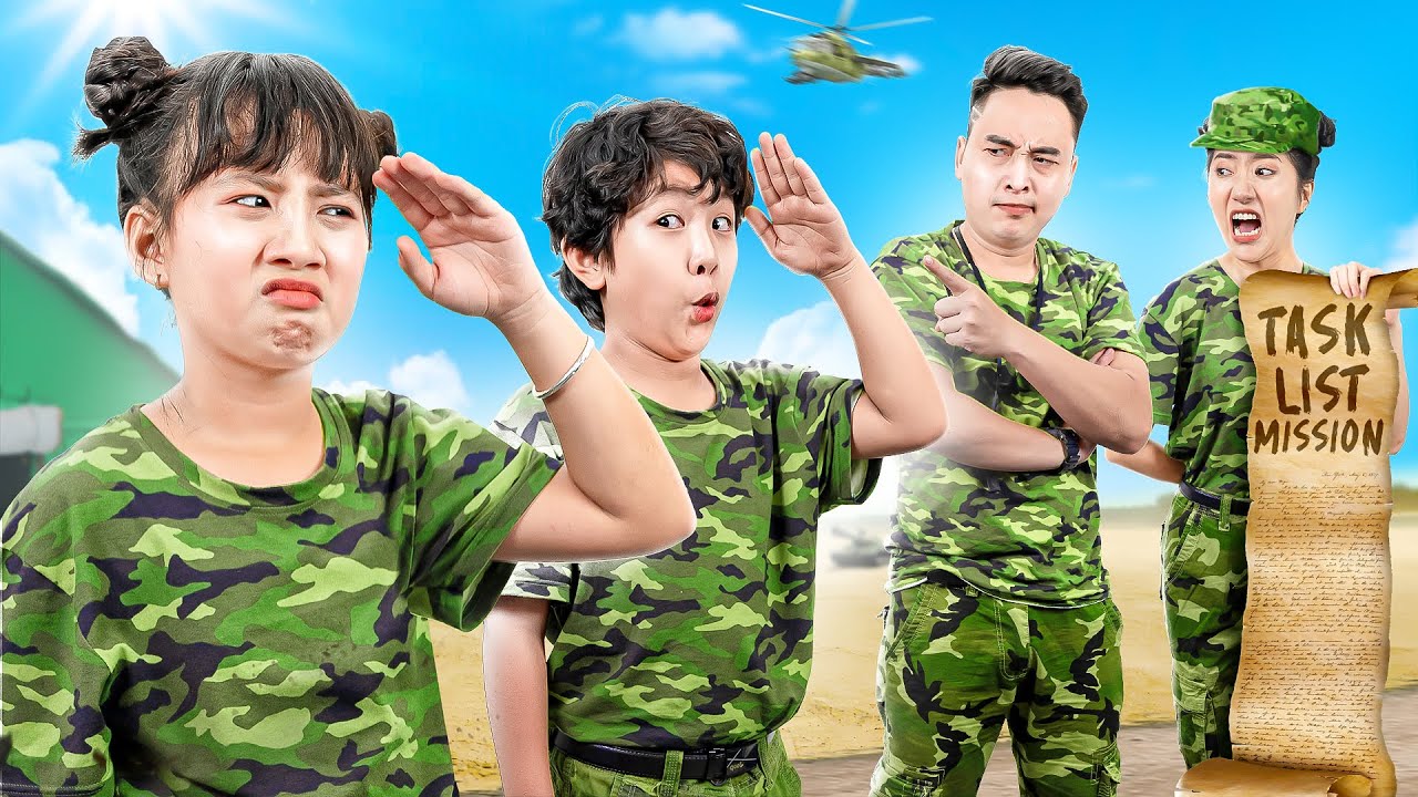 Baby Doll Family Become Soldiers – Funny Stories About Baby Doll Family