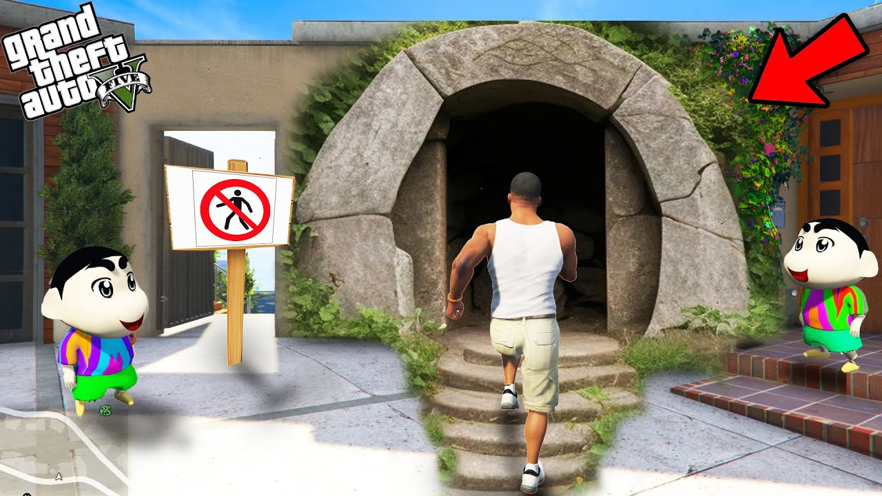 GTA 5 : Franklin Cover His Secret Tunnel Outside Franklin House Wall in GTA 5 ! (GTA 5 mods)