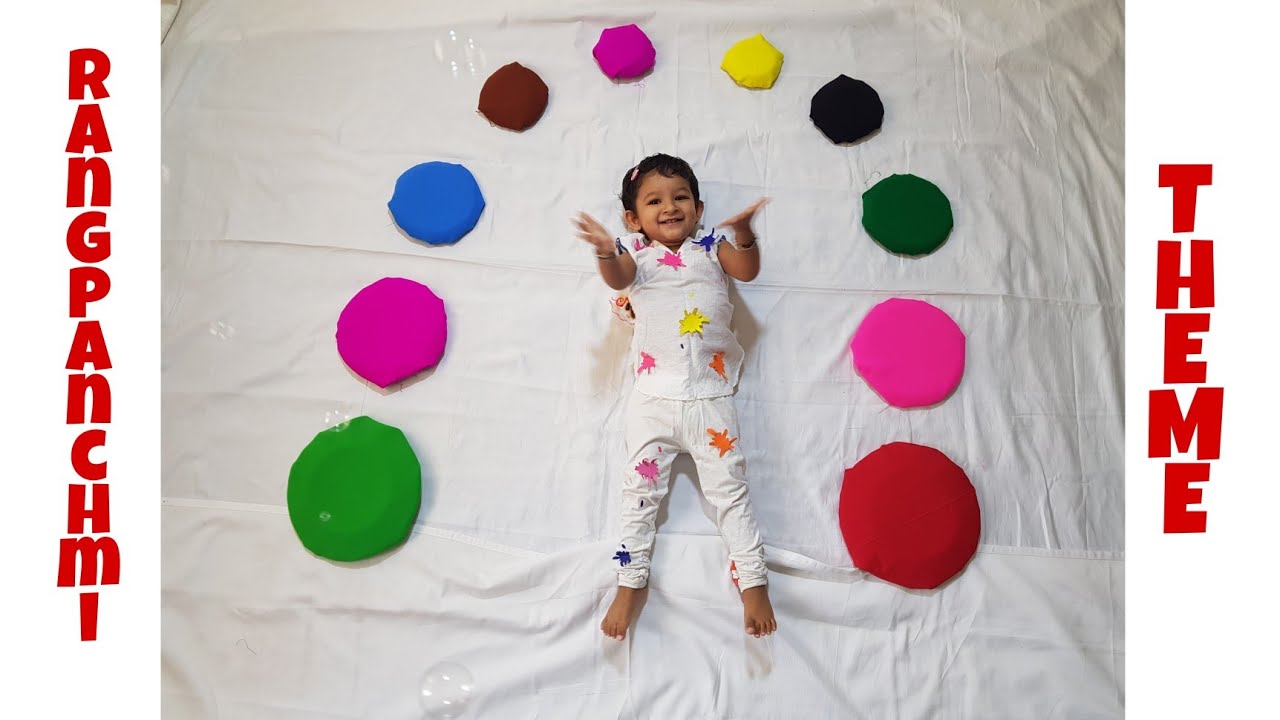 RangPanchmi theme || Dhuleti || Holi || Baby theme photoshoot ideas at home || DIY