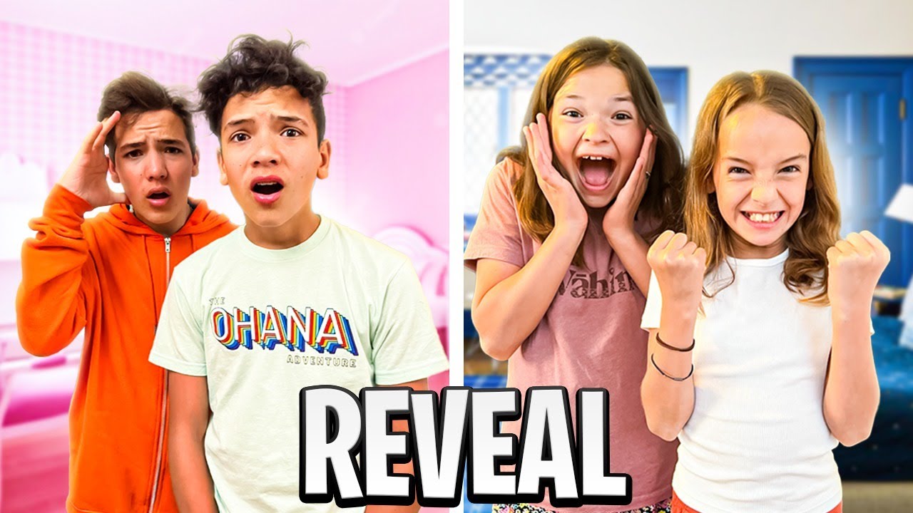 6 kids ROOM SWAP Challenge! BIG Reveal!