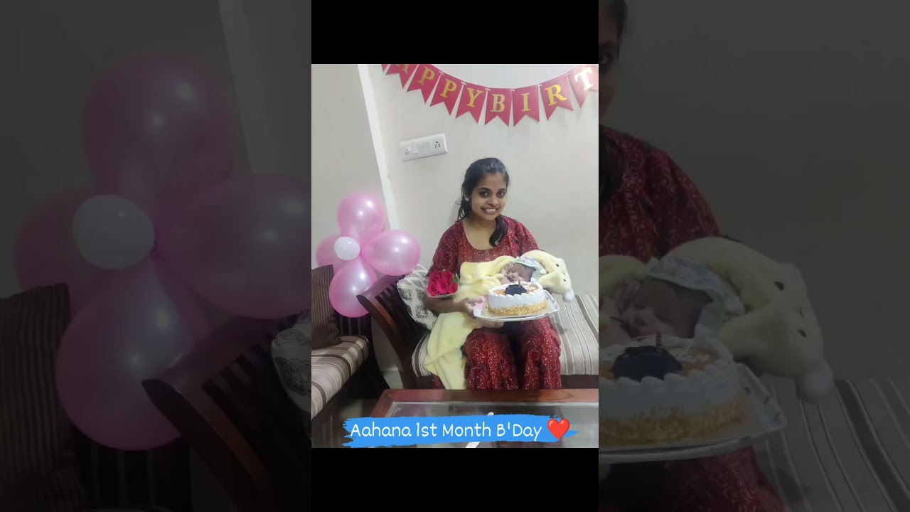 Aahana ka 1st Month Birthday Celebration😘Baby 1st B'Day❤️ #1stbirthday #baby#photography #ytshorts