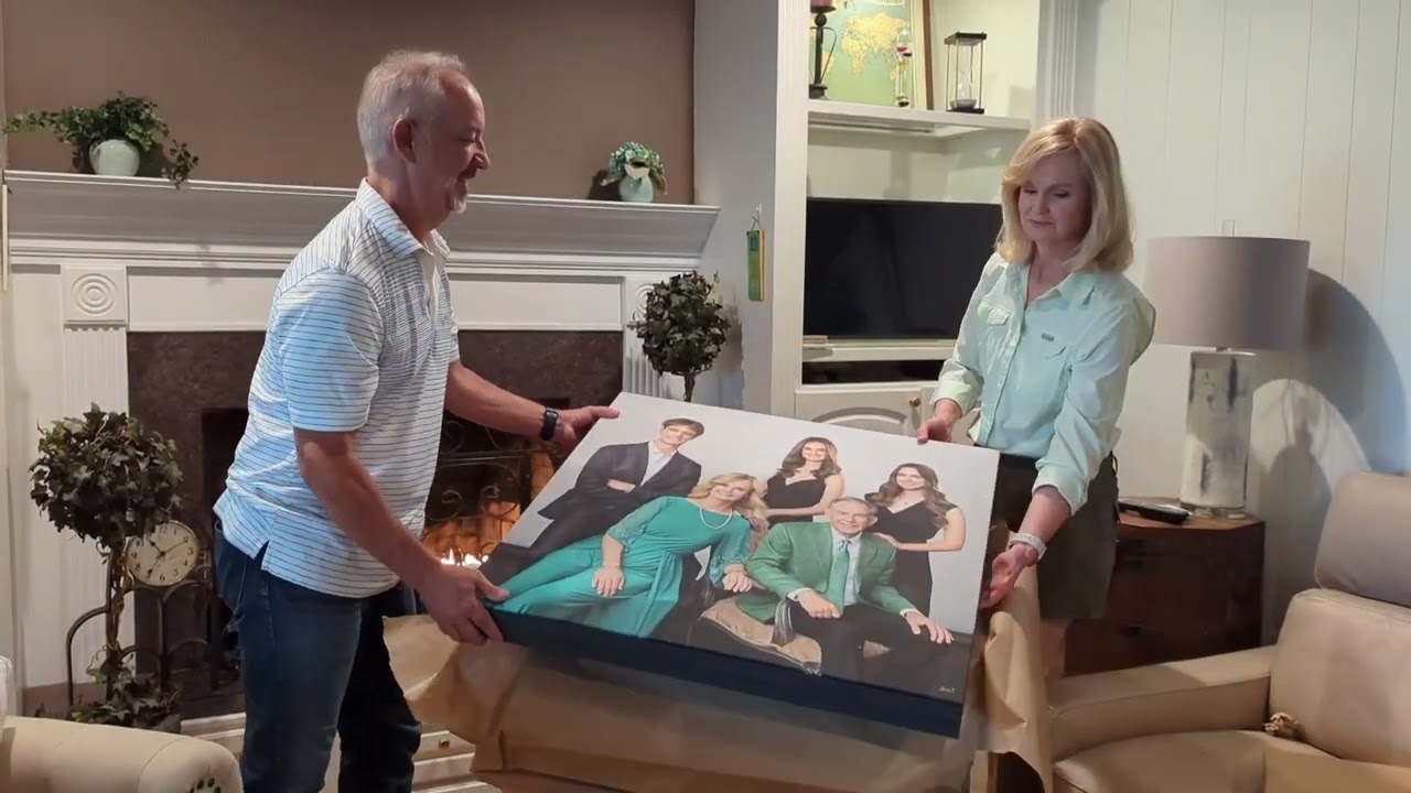 Family Portrait Installation on a sunny Florida day
