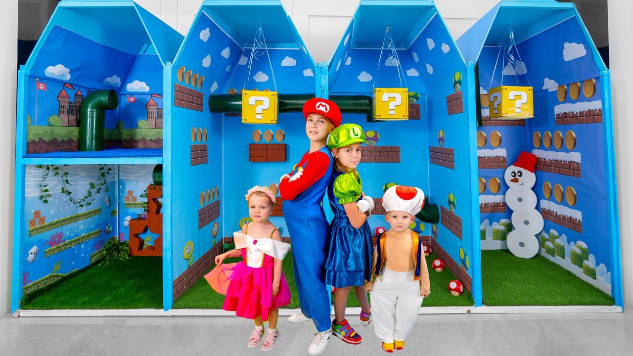 Five Kids Super Mario Bros Adventure – Princess Rescue