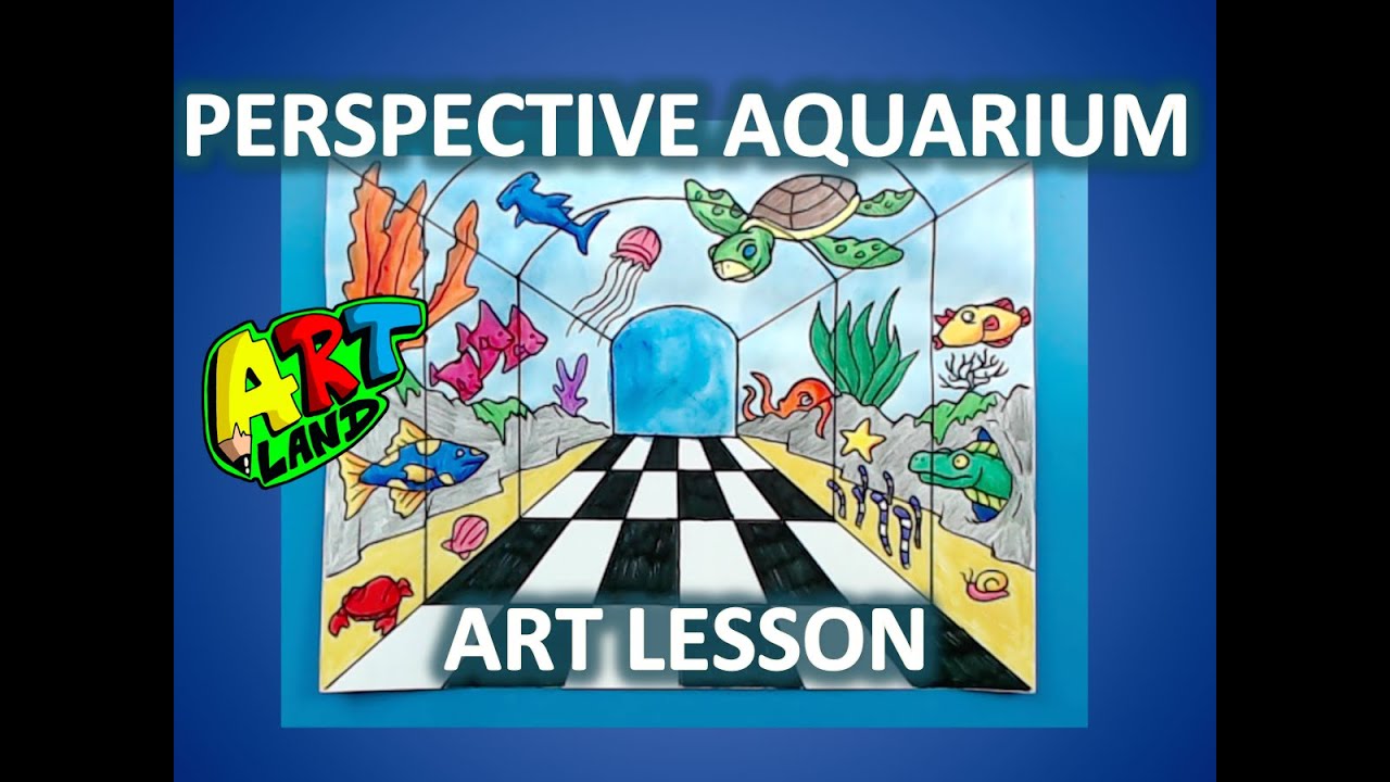 How to Draw a PERSPECTIVE AQUARIUM