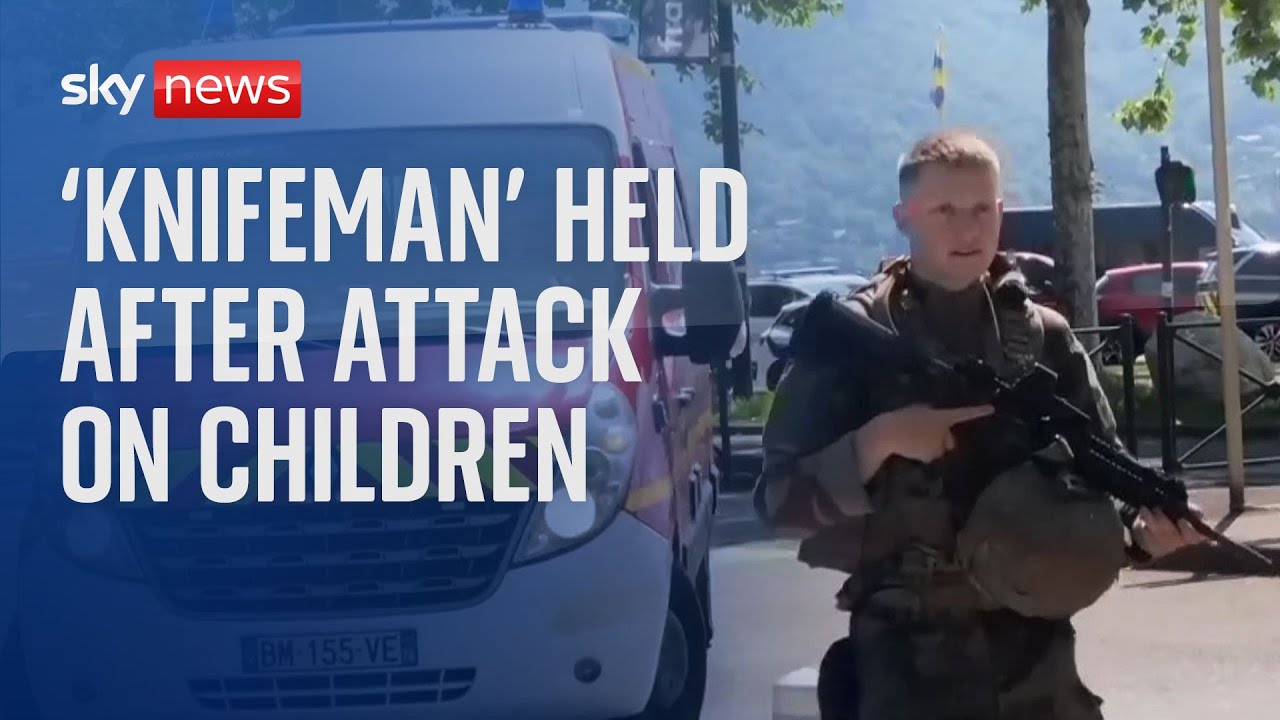Latest footage after children attacked in Annecy