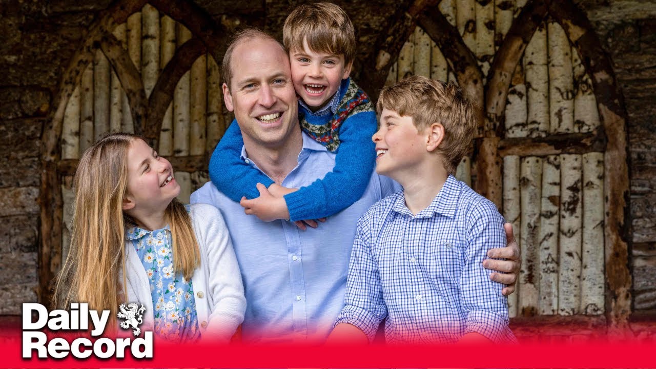 Prince William smiles as he marks Father's Day with sweet photo as royal children match in blue
