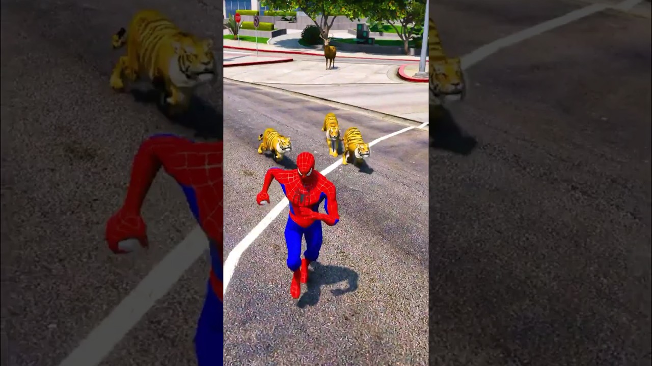 Spider-Man help deer 🕷🕸🦌 #baby #cute #shorts #viral #trending #spiderman