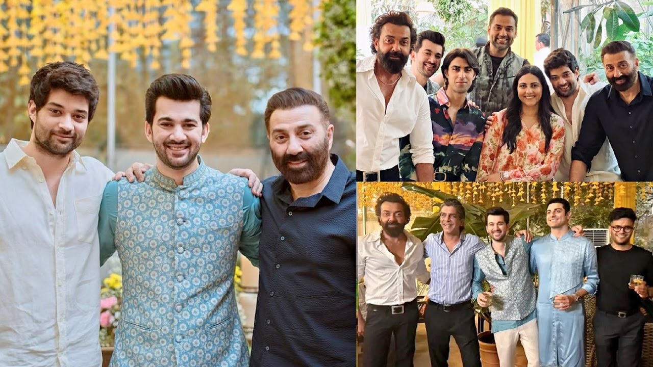 Sunny Deol Son Karan Deol  Unseen Pre-Wedding Photos With Bobby Deol, Abhay Deol, Rajveer Deol