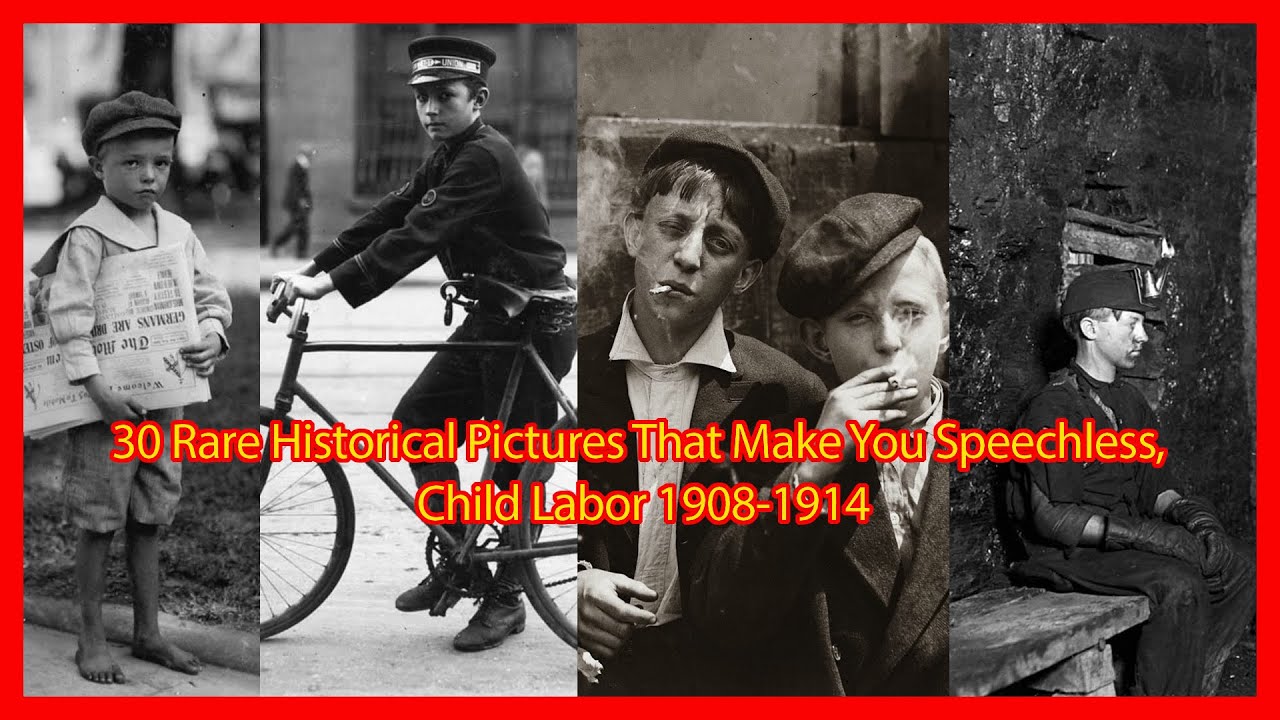 30 Rare Pictures of History That Will Make You Speechless 😱📸 Child Labor in 1908 – 1914