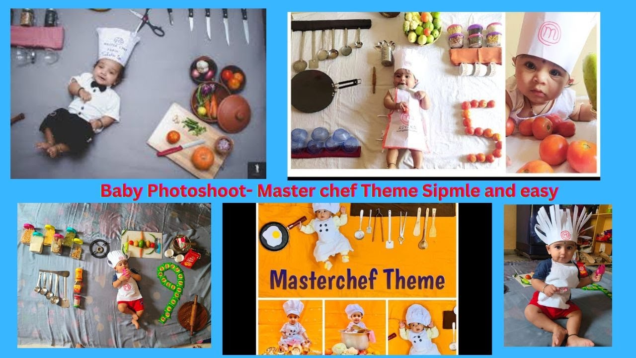 9th Month Baby photoshoot ideas| Master chef theme| Baby photography ideas| @tOt_KiD_SaChEtAn