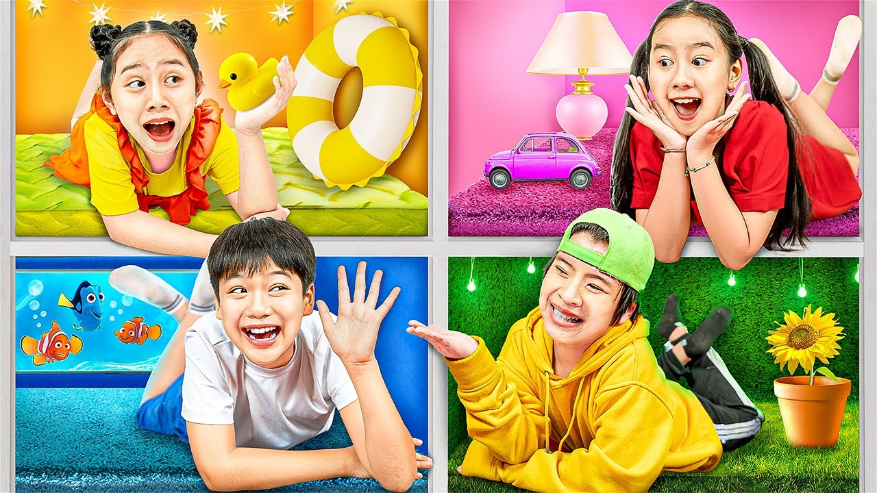 Baby Doll & Friends Build Four Colors Playhouse Challenge – Funny Stories About Baby Doll Family