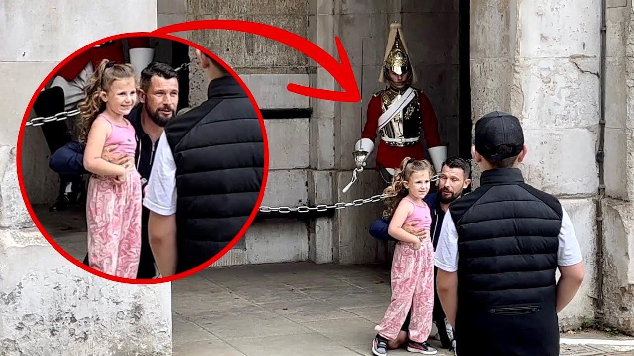 Beautiful Moment Guard Slows Down So Daddy & Baby Girl Can Take Photo!