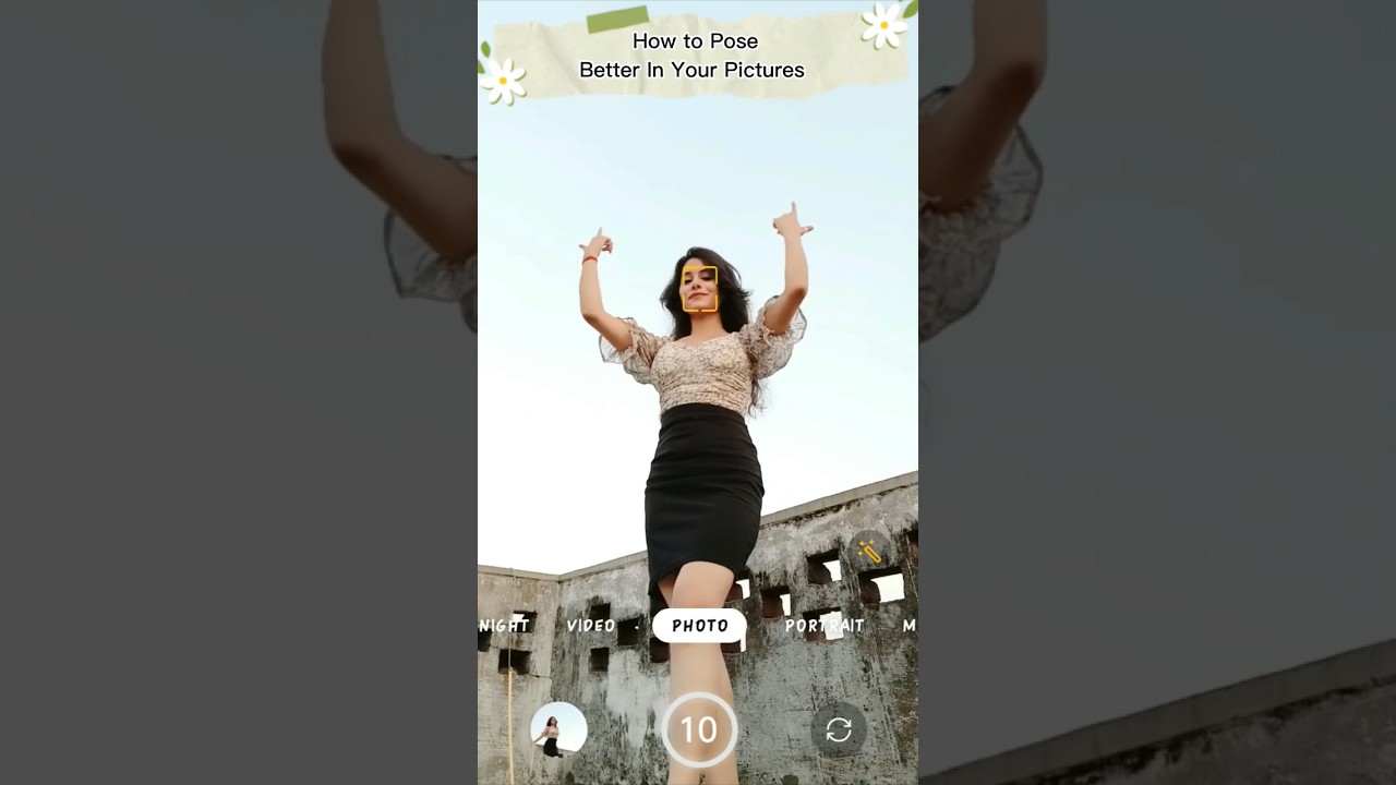How To Pose Perfect In Your Pictures β
Self Standing Sky Portrait Pose β¨ #shortvideo #viralshorts