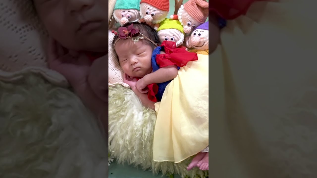Snow White Such Pretty | #shortsvideo #newbornbaby #newborn #newbornphotography #familyphotography