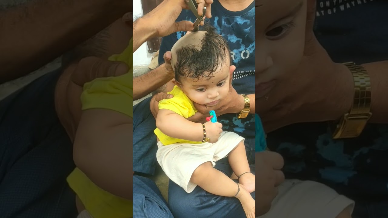 cute baby status/funny baby status/baby mundan/prisha chi Keli takkal