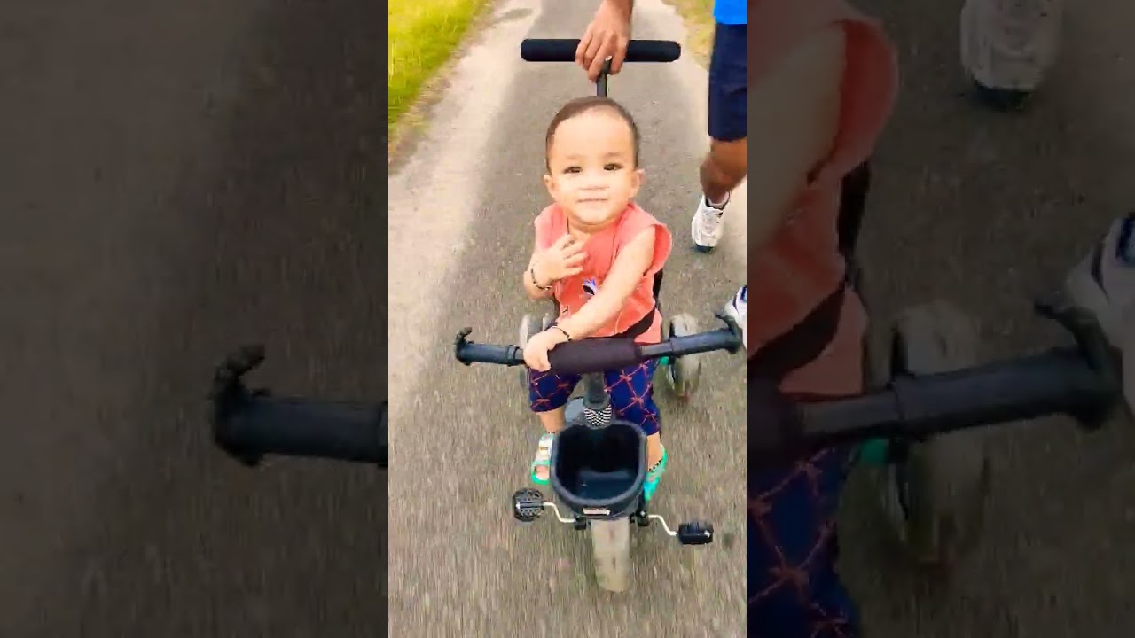 😂😂😂 little baby enjoying her new cycle🚲 ride 😜😂😂 #funnyvideo #cutebaby #littlebaby #letest #trending
