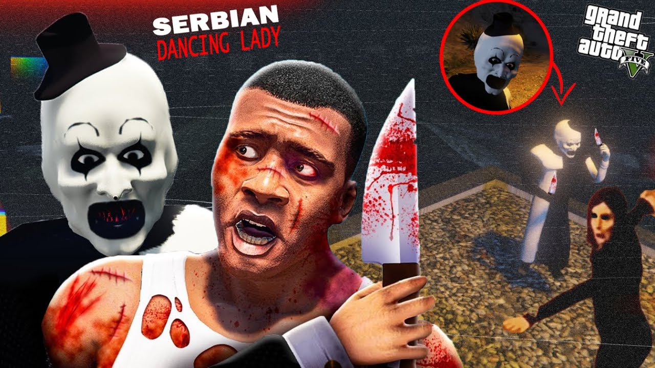 GTA 5 : Franklin Trying To Escape From SERBIAN DANCING LADY in GTA 5 ! (GTA 5 mods)