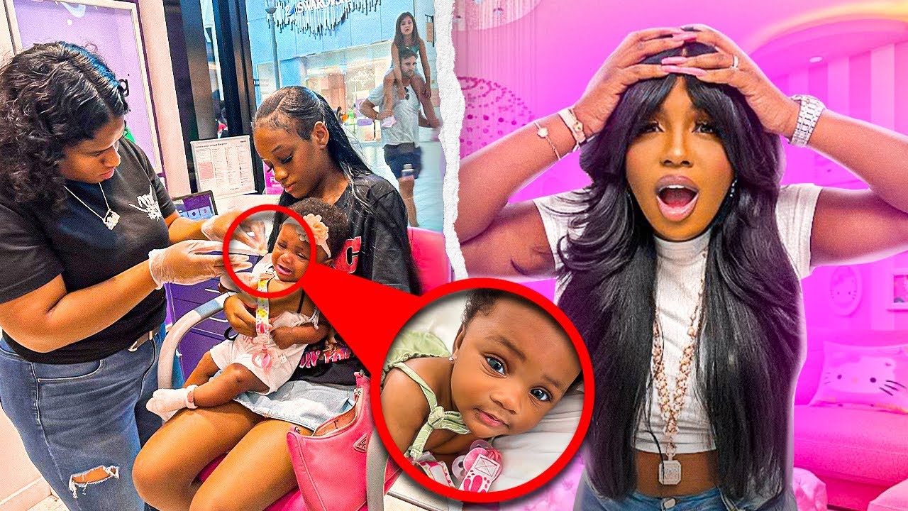 We Took Our BABY Girl To Get Her Ears PIERCED!!! She Cried