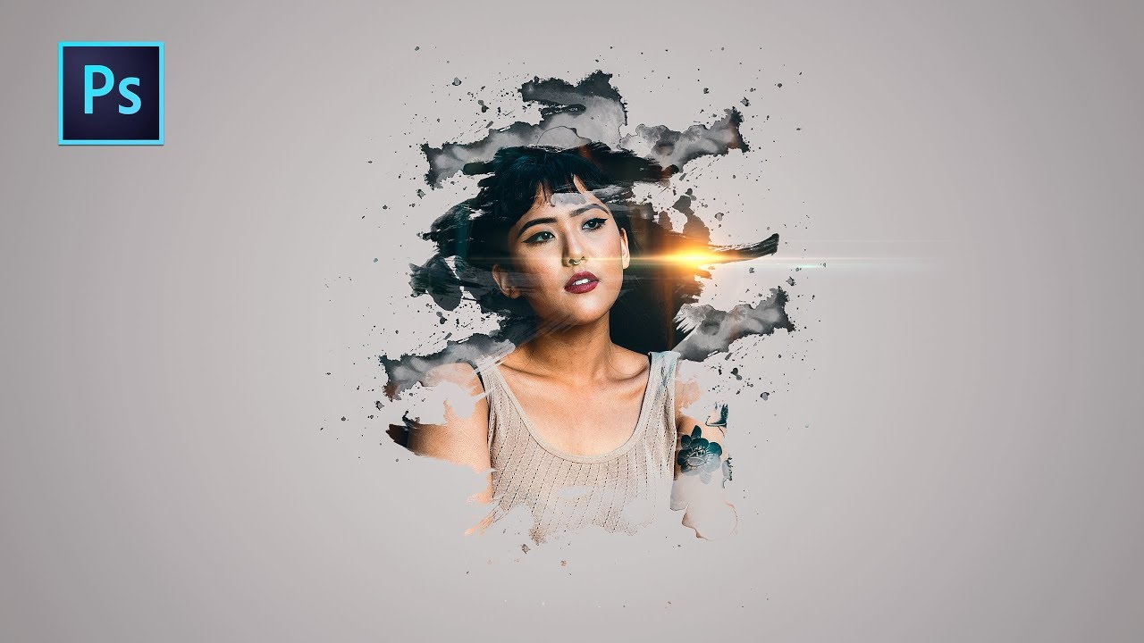 Photoshop cc Tutorial: Brush Effect Portrait (Brush) | Photo Manipulation | Photoshop CC