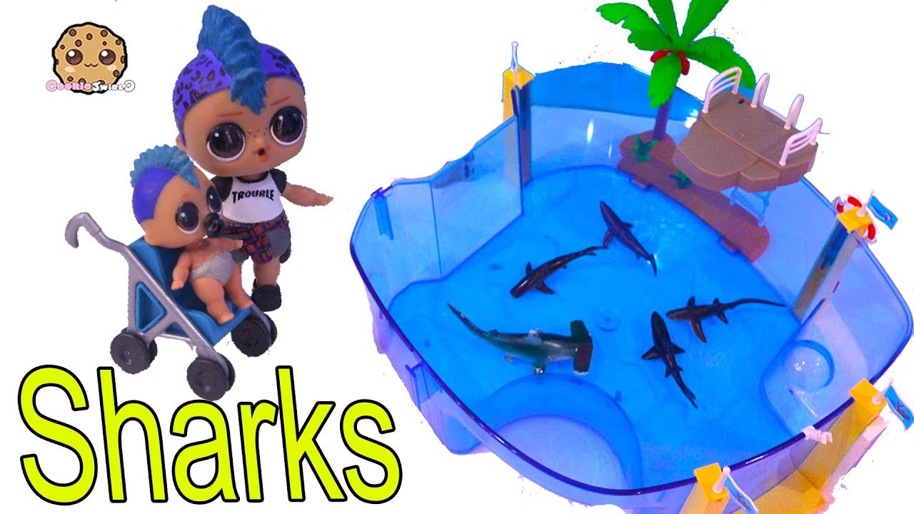 Sharks At Strange Aquarium ! LOL Surprise Punk Boi Summer Series Part 2