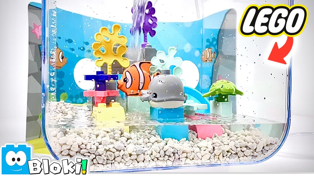 Ocean Animals & Aquarium with LEGO Blocks for Kids! Toddler Educational Toy Learning