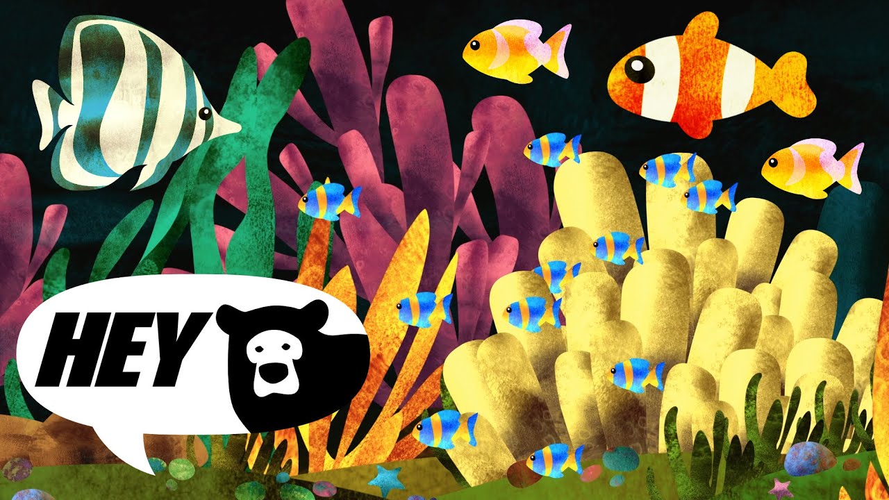 Hey Bear Sensory – Tropical Aquarium – Relaxing Video with Music