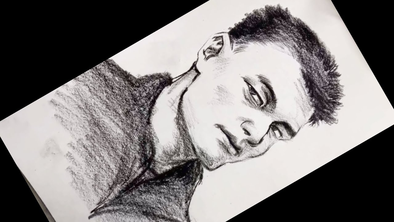 How to Draw a Portrait of Man's Using Reference Photo – Drawing Face Portrait