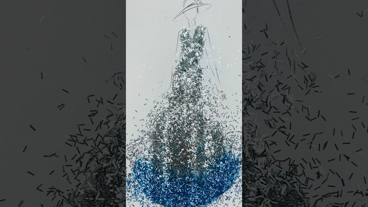 Transformation in Glitter Dress.. Wait for it.. #art#craft #trending #cover #transformation #bts