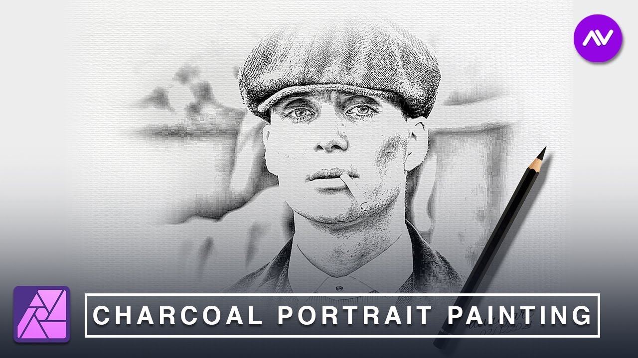Charcoal Portrait Painting Effects with Affinity Photo  | Affinity Photo Tutorial
