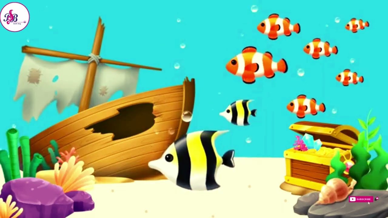 🐠🎶 Fish in Aquarium Ocean Underwater Sea Kids Cartoon #kids #music #fish #kidscartoon #cartoon