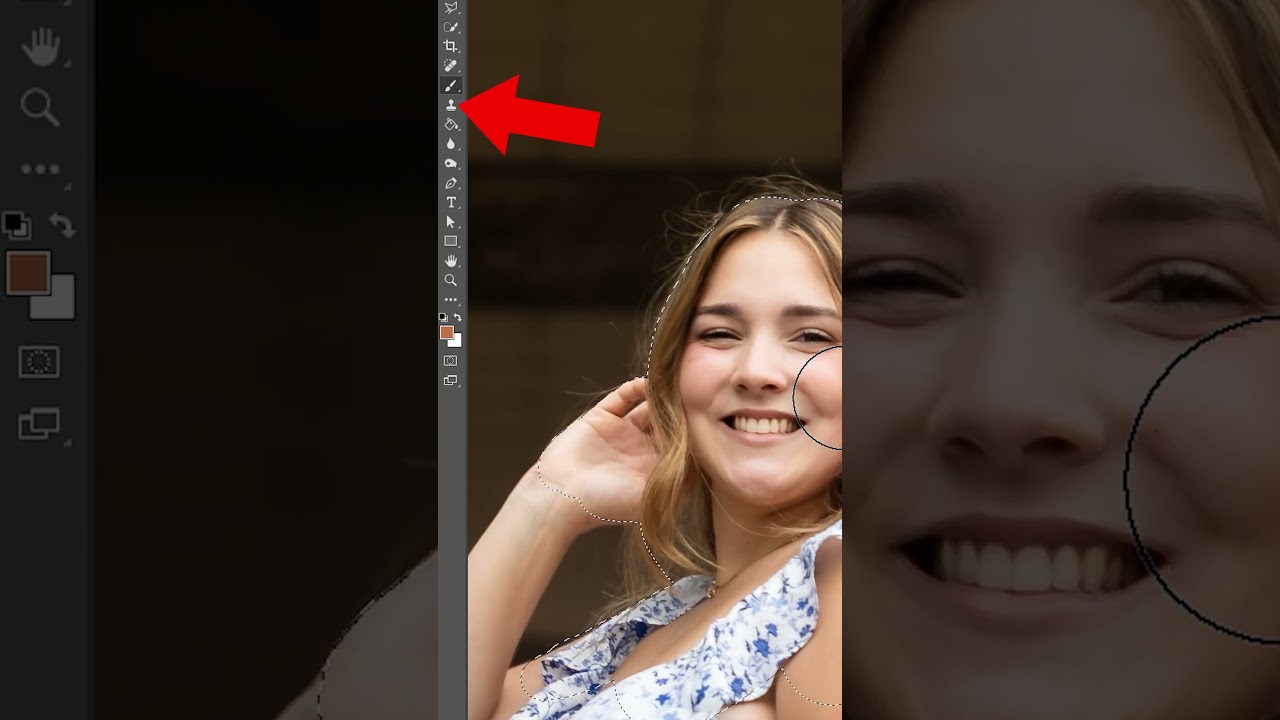 Remove stray hairs the easy way! #photoshop #photography #retouching