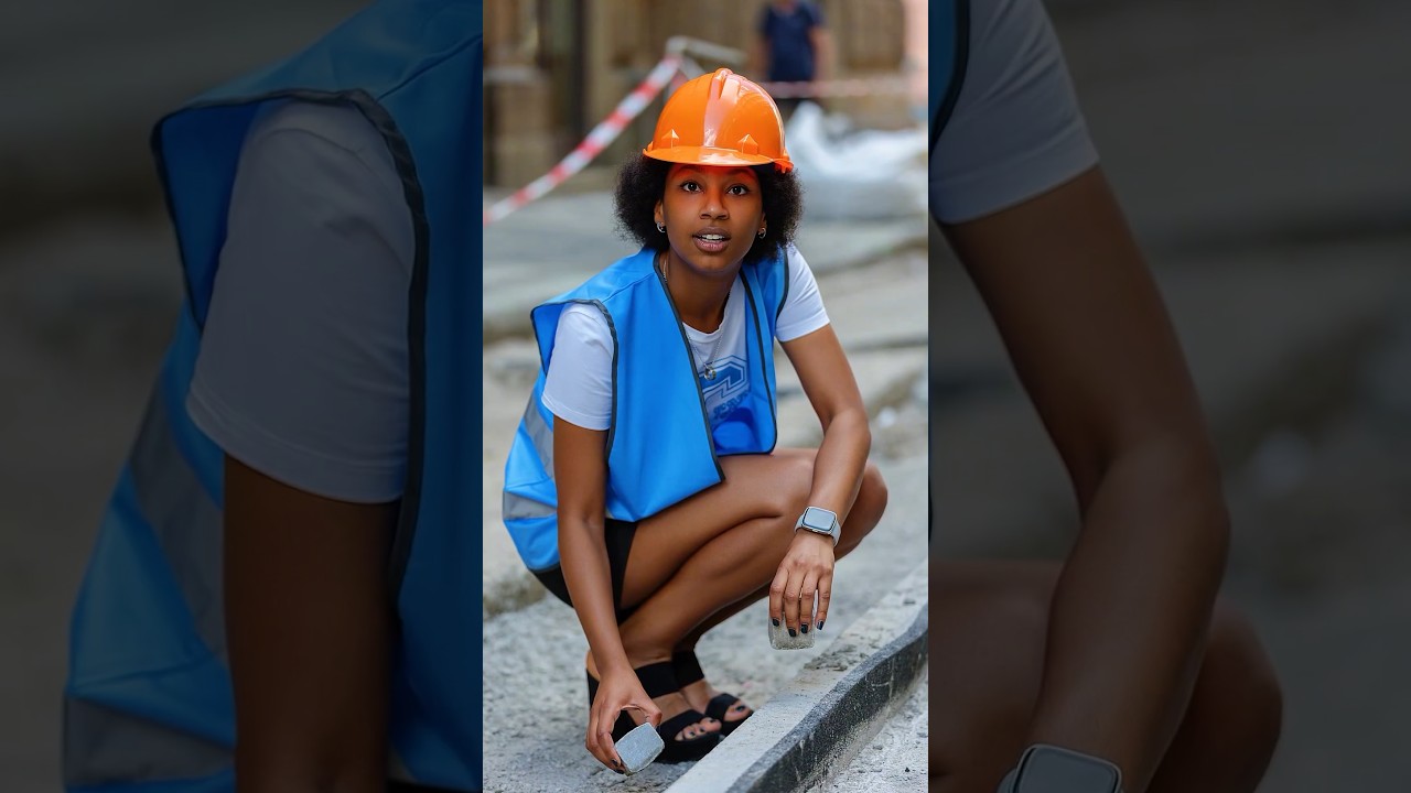 Inspiring Female Builder🏗️👷‍♀️ #LondonConstruction #Streetgirl #streetphotographer #streetfashion