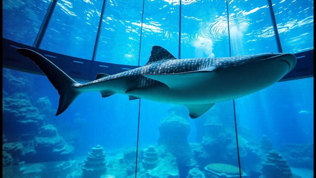 Wonderful and Beautiful Whale Shark Swimming at Osaka Aquarium Kaiyukan – Relaxing Music for Sleep