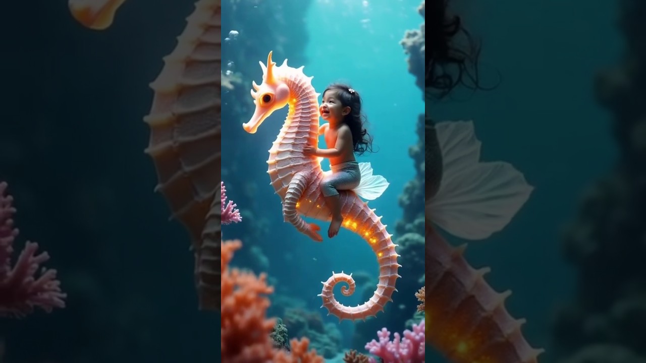 "Kids Play with Amazing Sea Creatures! 🐠🌊" #shorts #ytshorts