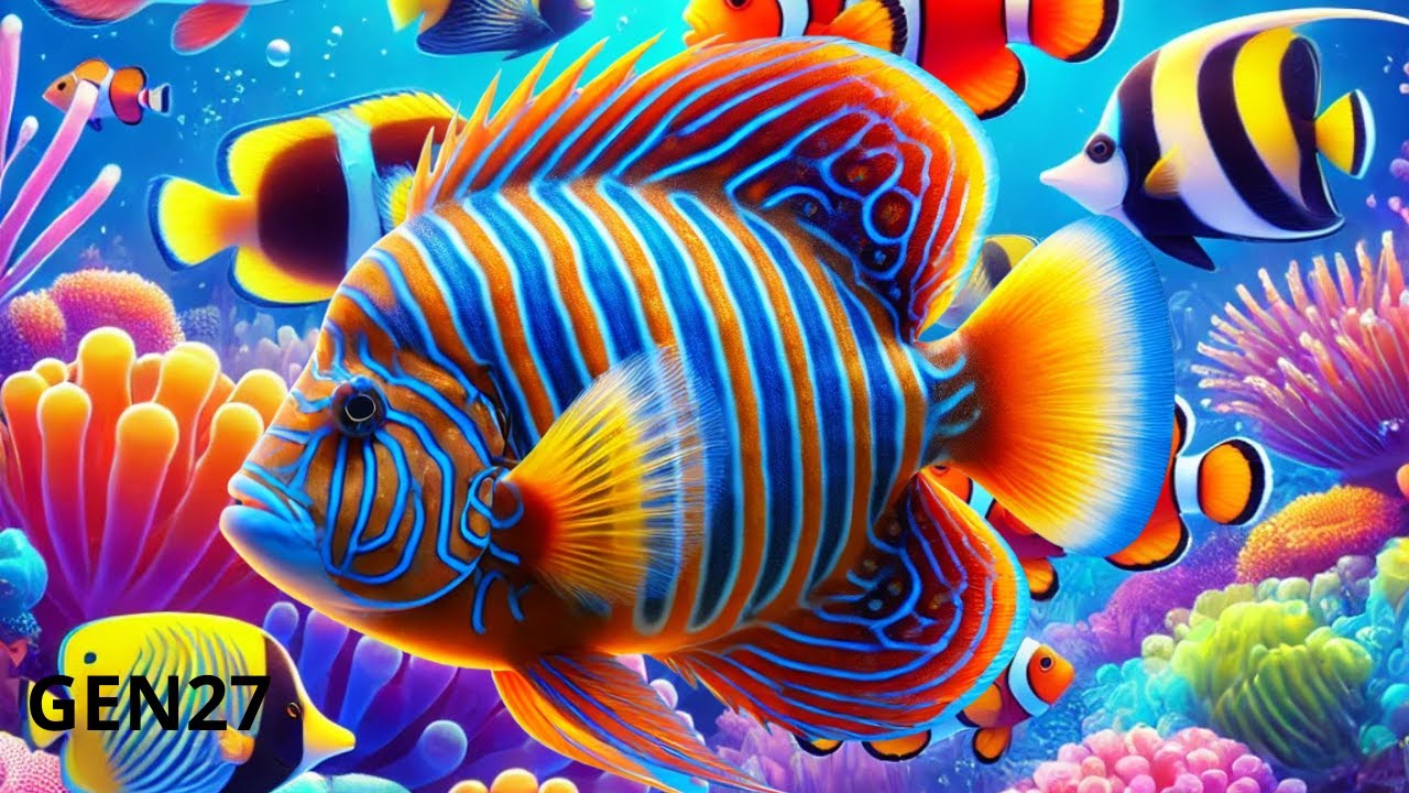 Aquarium – Meditation Music to Stress, Depression,  Beautiful aquarium